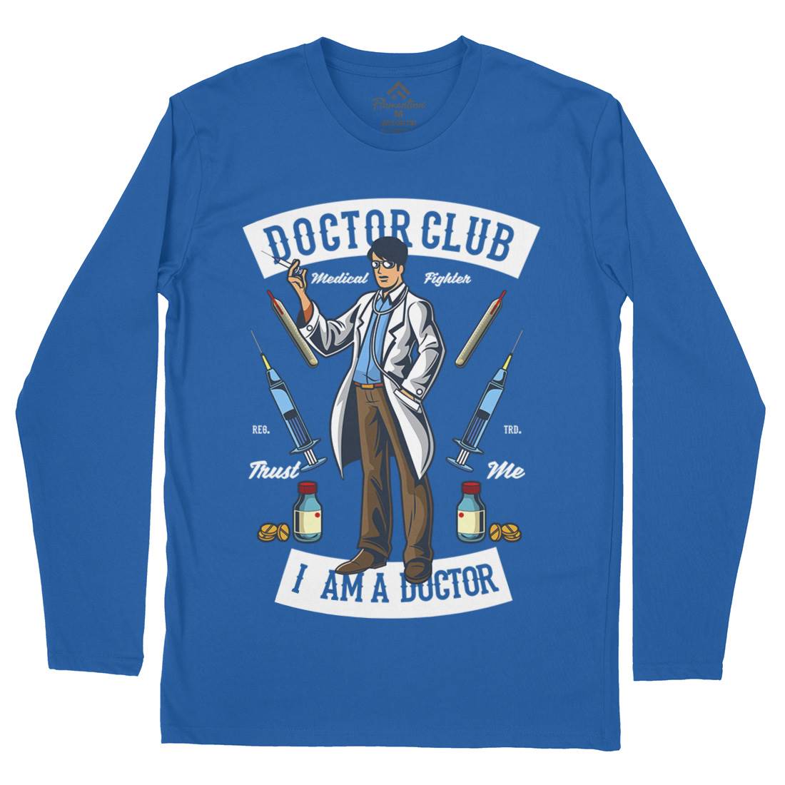 Doctor Club Mens Long Sleeve T-Shirt Work C345