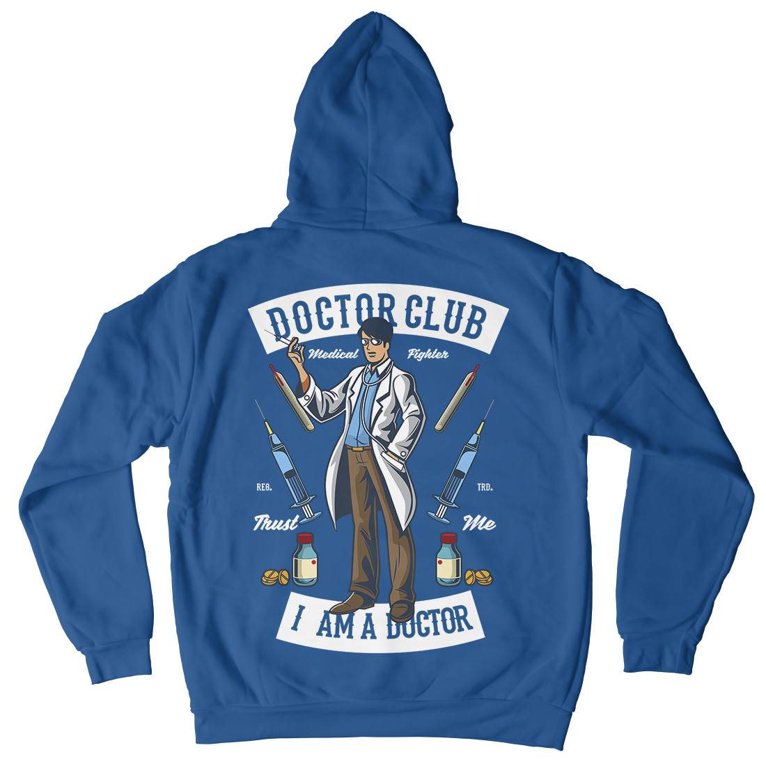 Doctor Club Mens Hoodie With Pocket Work C345