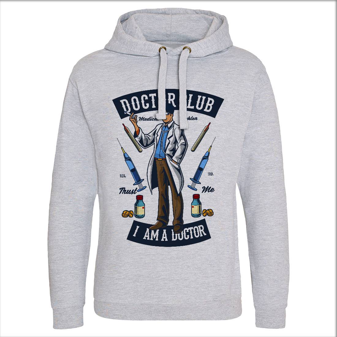 Doctor Club Mens Hoodie Without Pocket Work C345