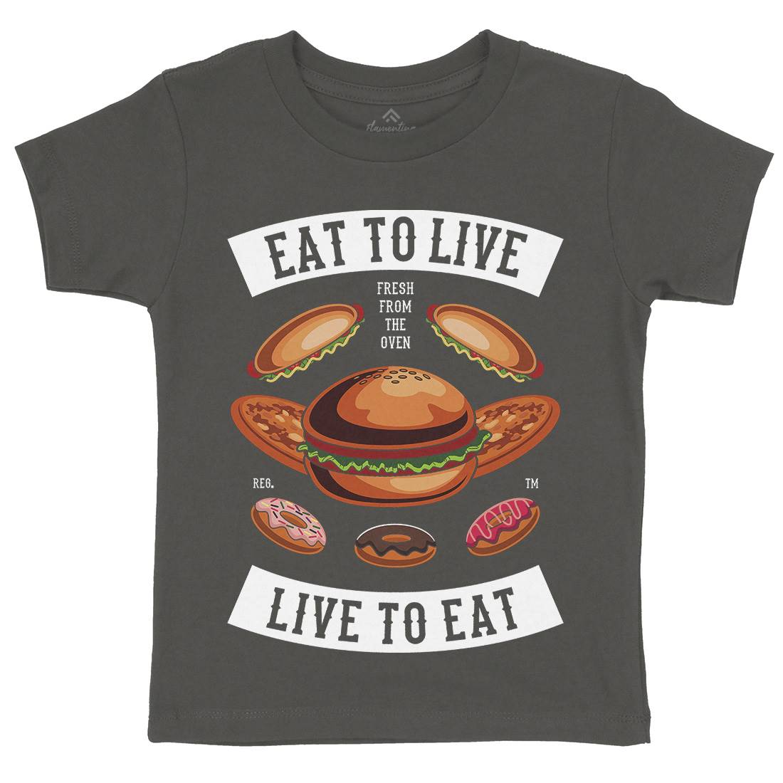 Eat To Live Kids Crew Neck T-Shirt Food C346