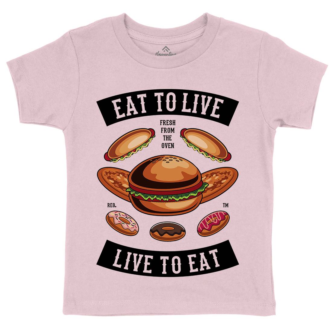 Eat To Live Kids Organic Crew Neck T-Shirt Food C346