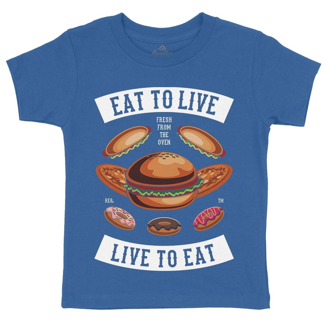 Eat To Live Kids Crew Neck T-Shirt Food C346