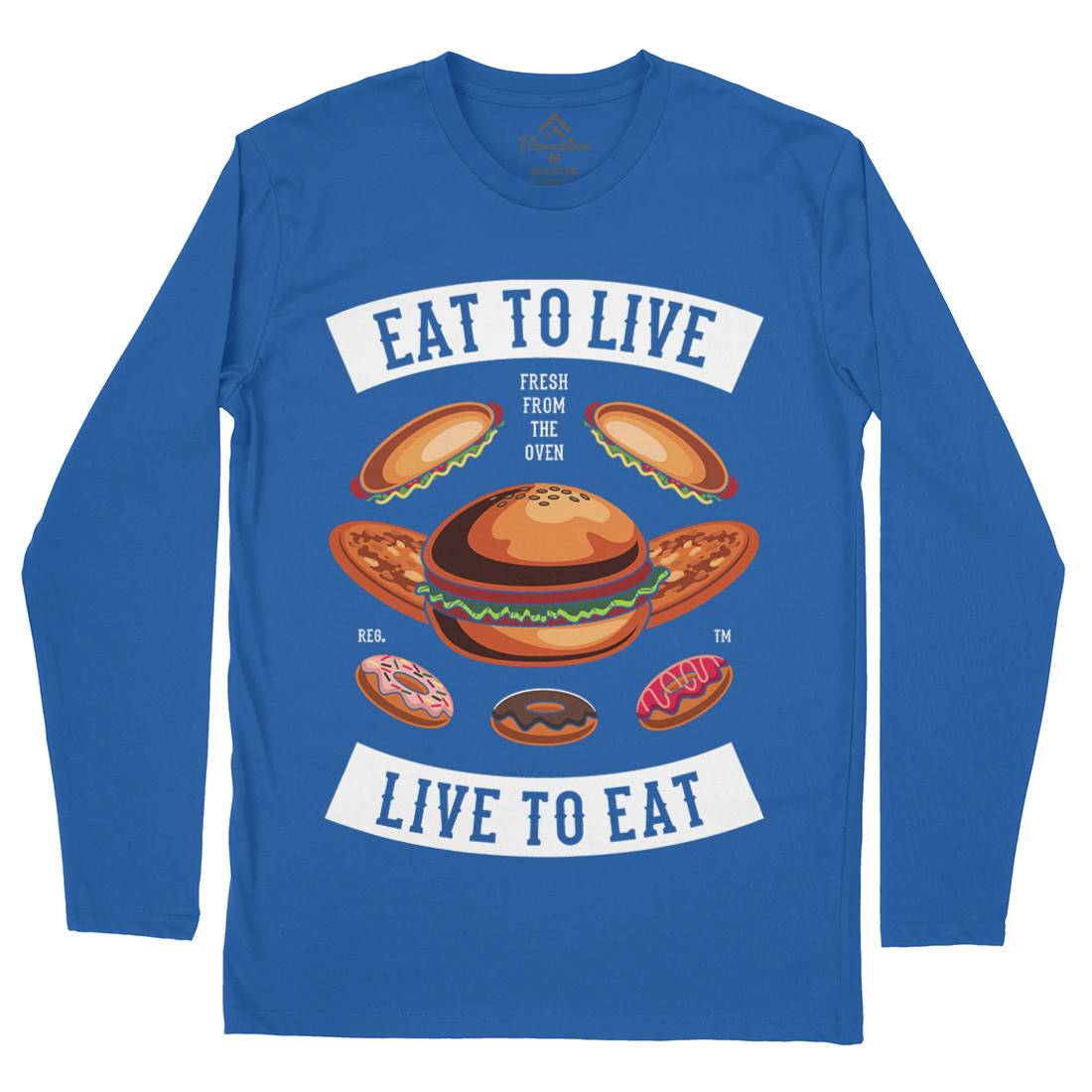 Eat To Live Mens Long Sleeve T-Shirt Food C346