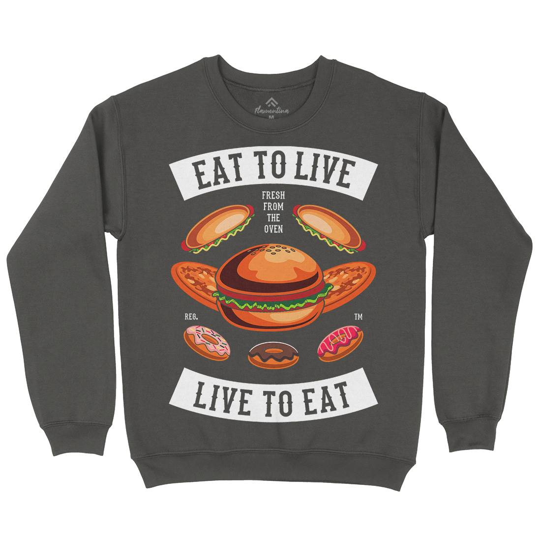 Eat To Live Kids Crew Neck Sweatshirt Food C346