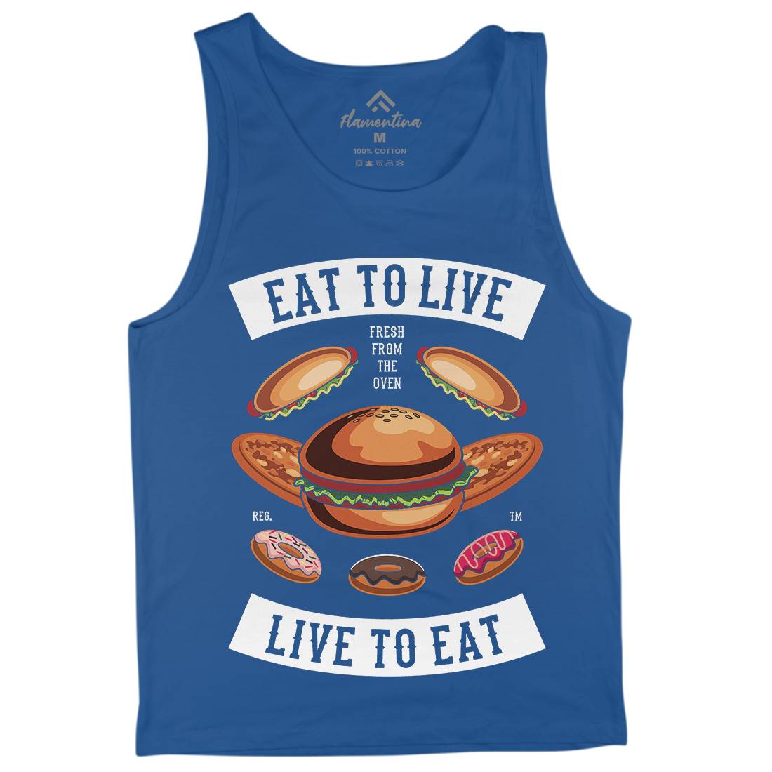 Eat To Live Mens Tank Top Vest Food C346