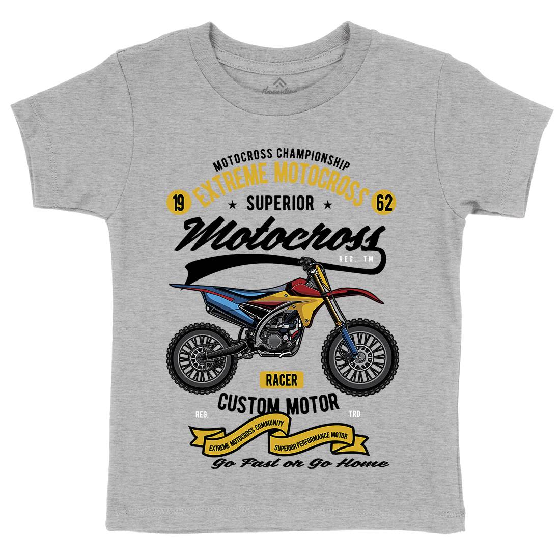 Extreme Motocross Kids Organic Crew Neck T-Shirt Motorcycles C347