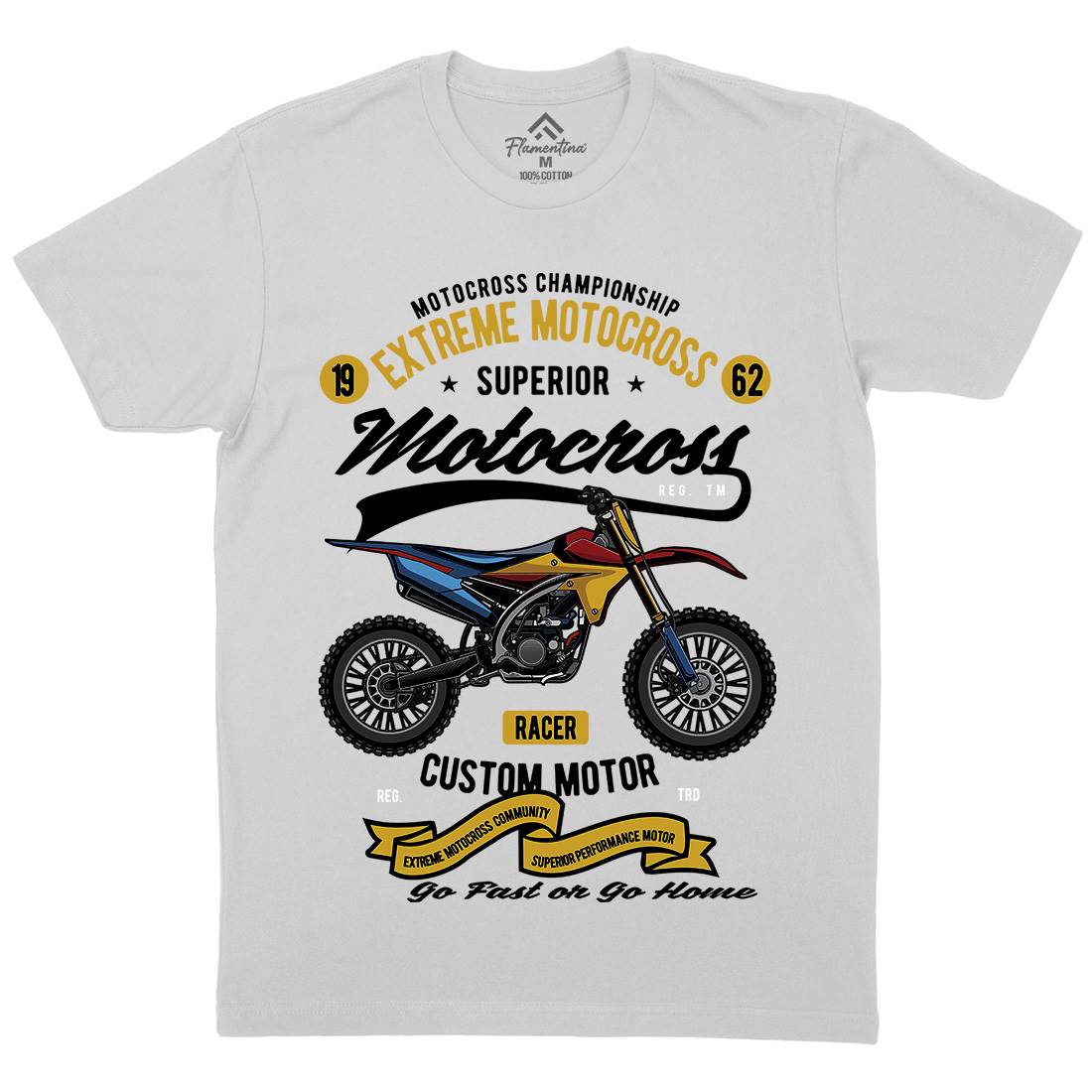 Extreme Motocross Mens Crew Neck T-Shirt Motorcycles C347