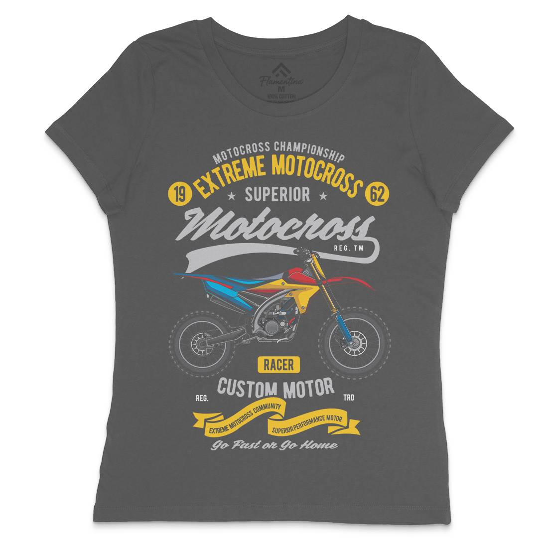 Extreme Motocross Womens Crew Neck T-Shirt Motorcycles C347