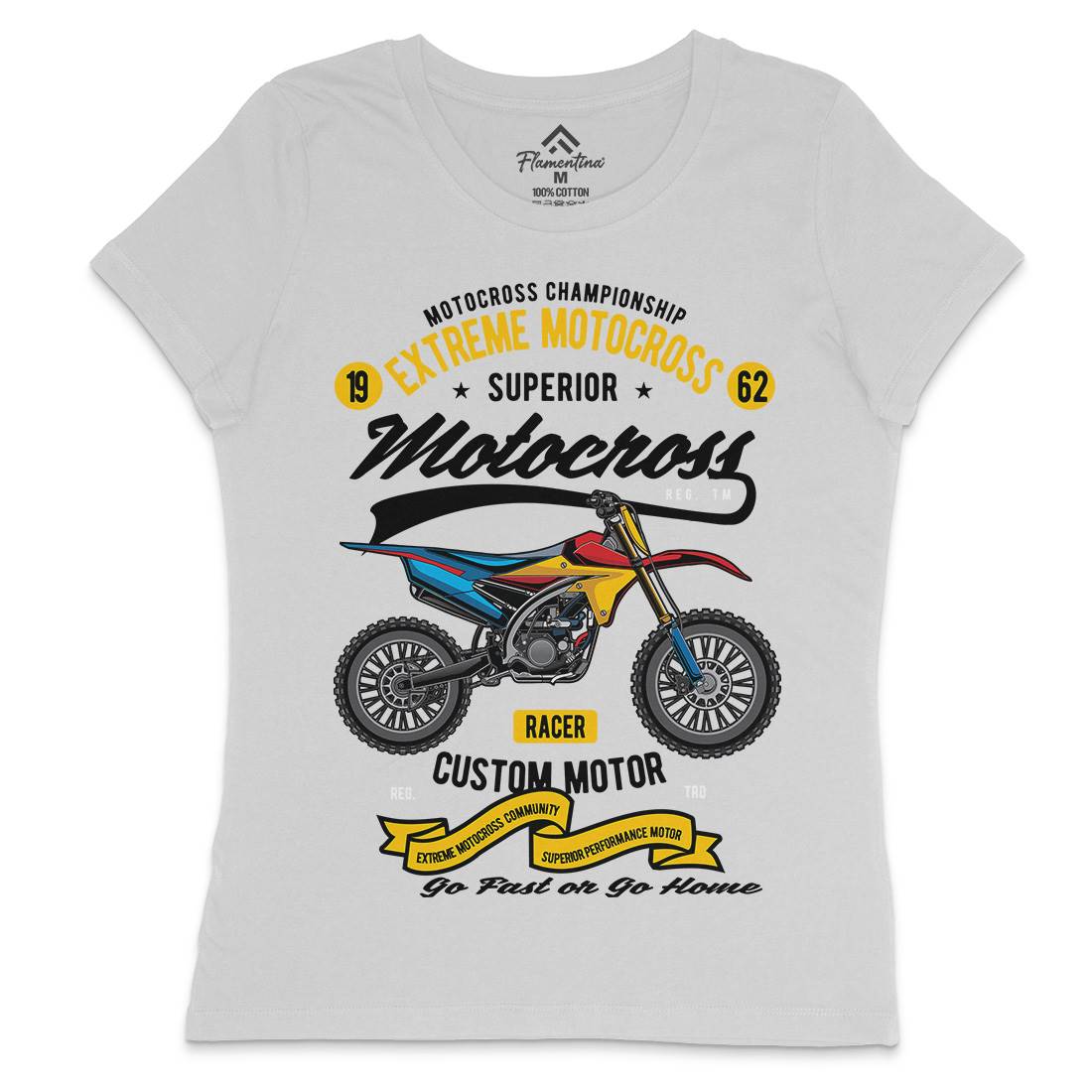 Extreme Motocross Womens Crew Neck T-Shirt Motorcycles C347