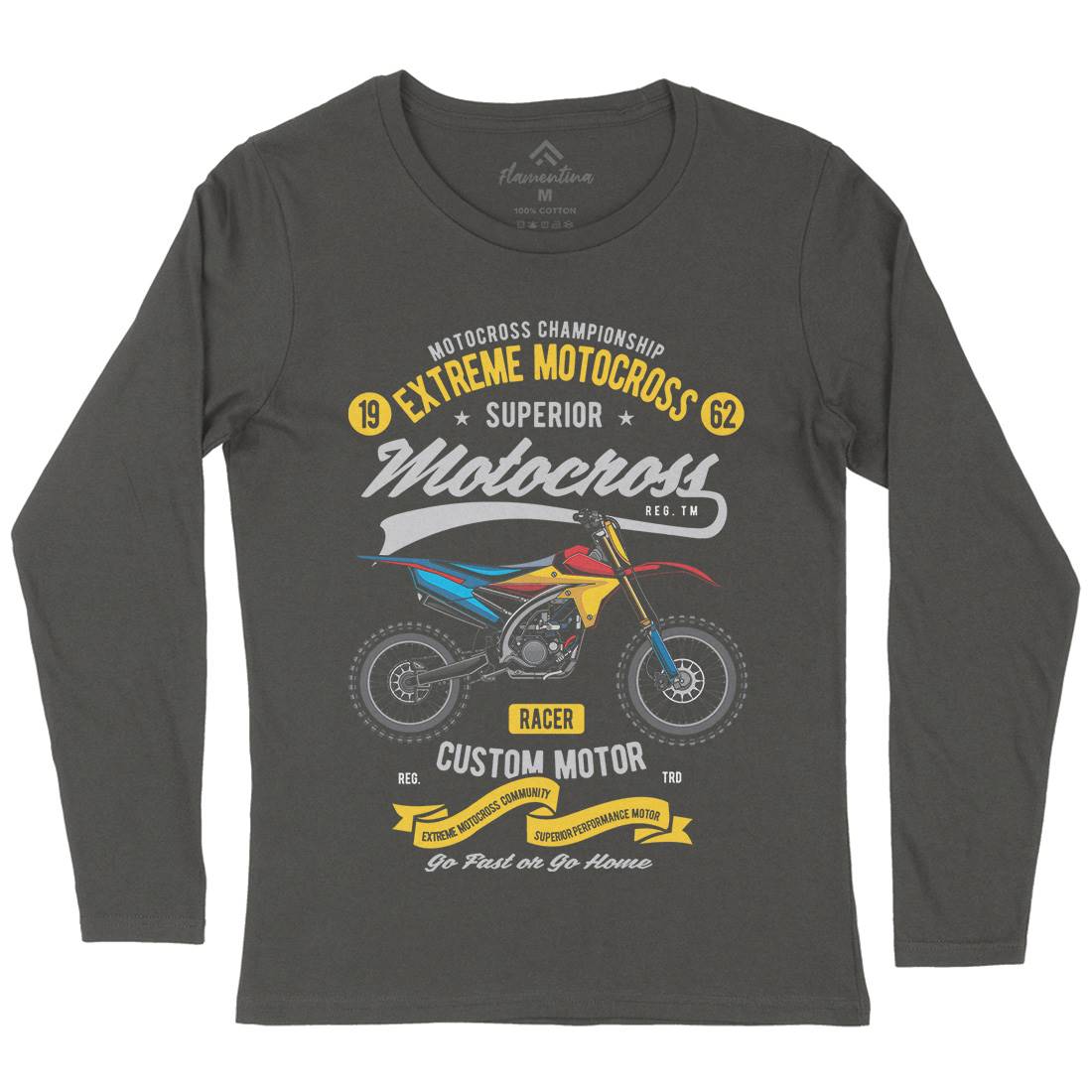 Extreme Motocross Womens Long Sleeve T-Shirt Motorcycles C347
