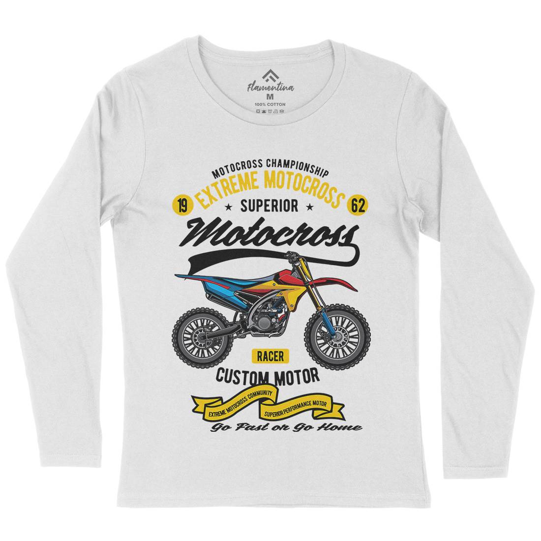 Extreme Motocross Womens Long Sleeve T-Shirt Motorcycles C347