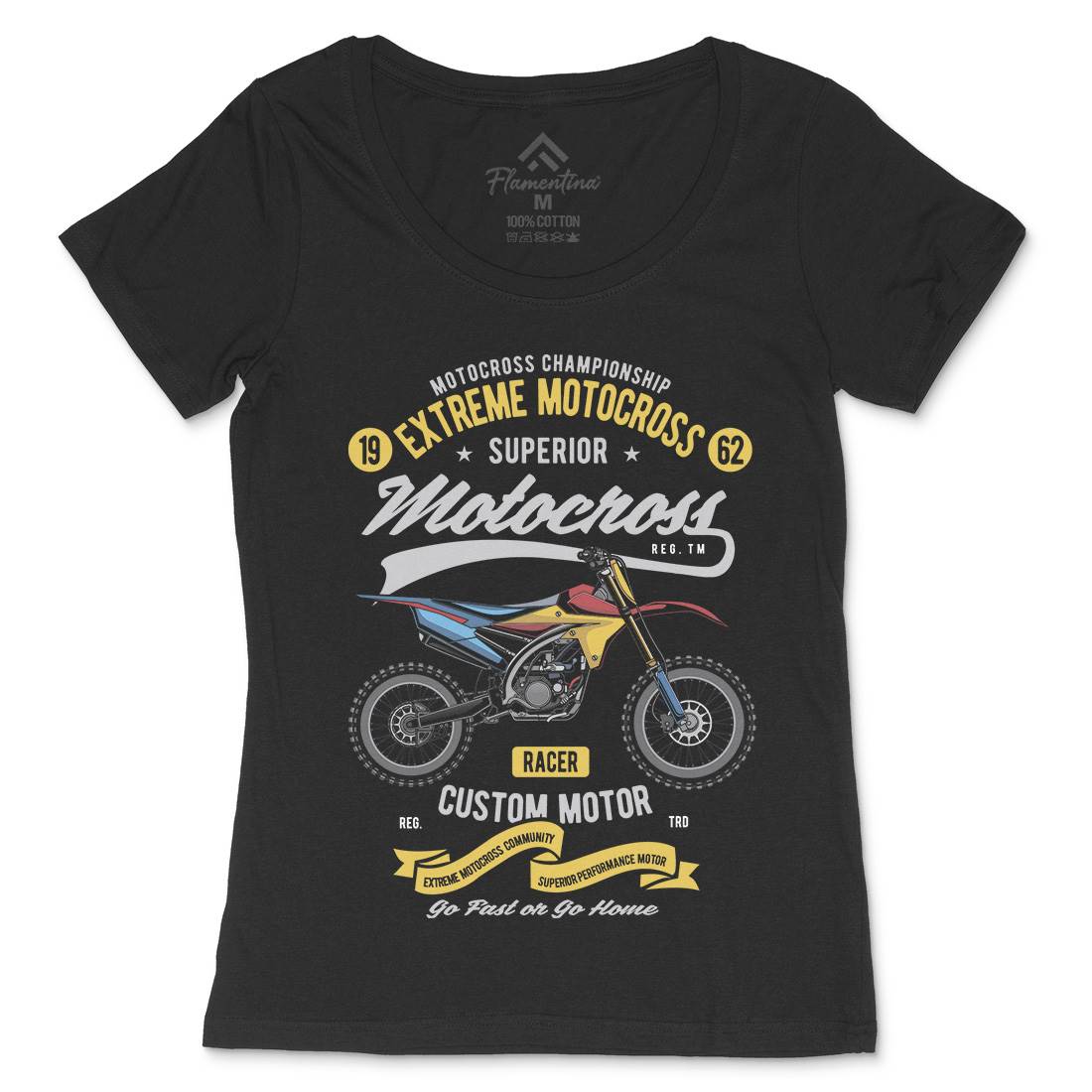 Extreme Motocross Womens Scoop Neck T-Shirt Motorcycles C347