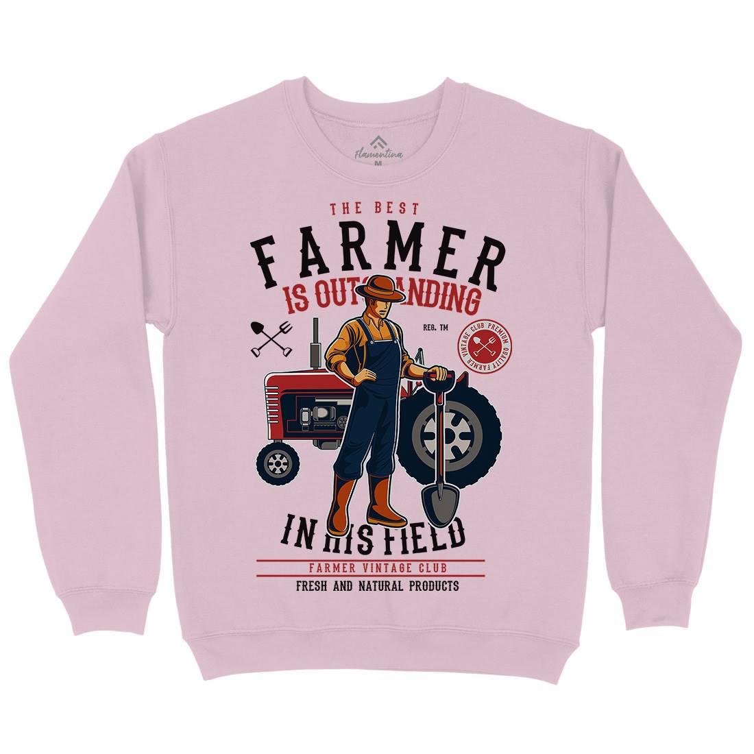 Farmer Kids Crew Neck Sweatshirt Work C348