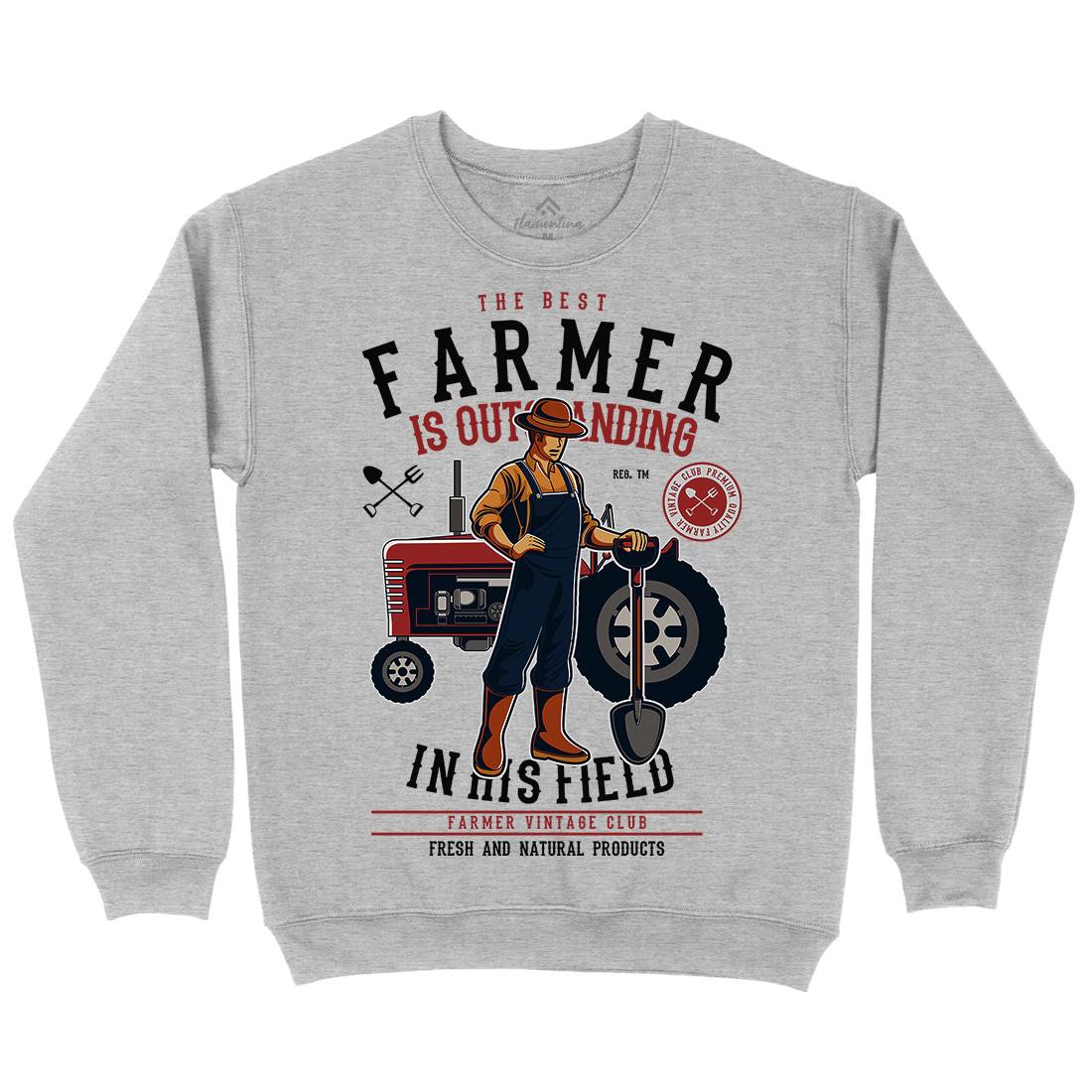 Farmer Mens Crew Neck Sweatshirt Work C348