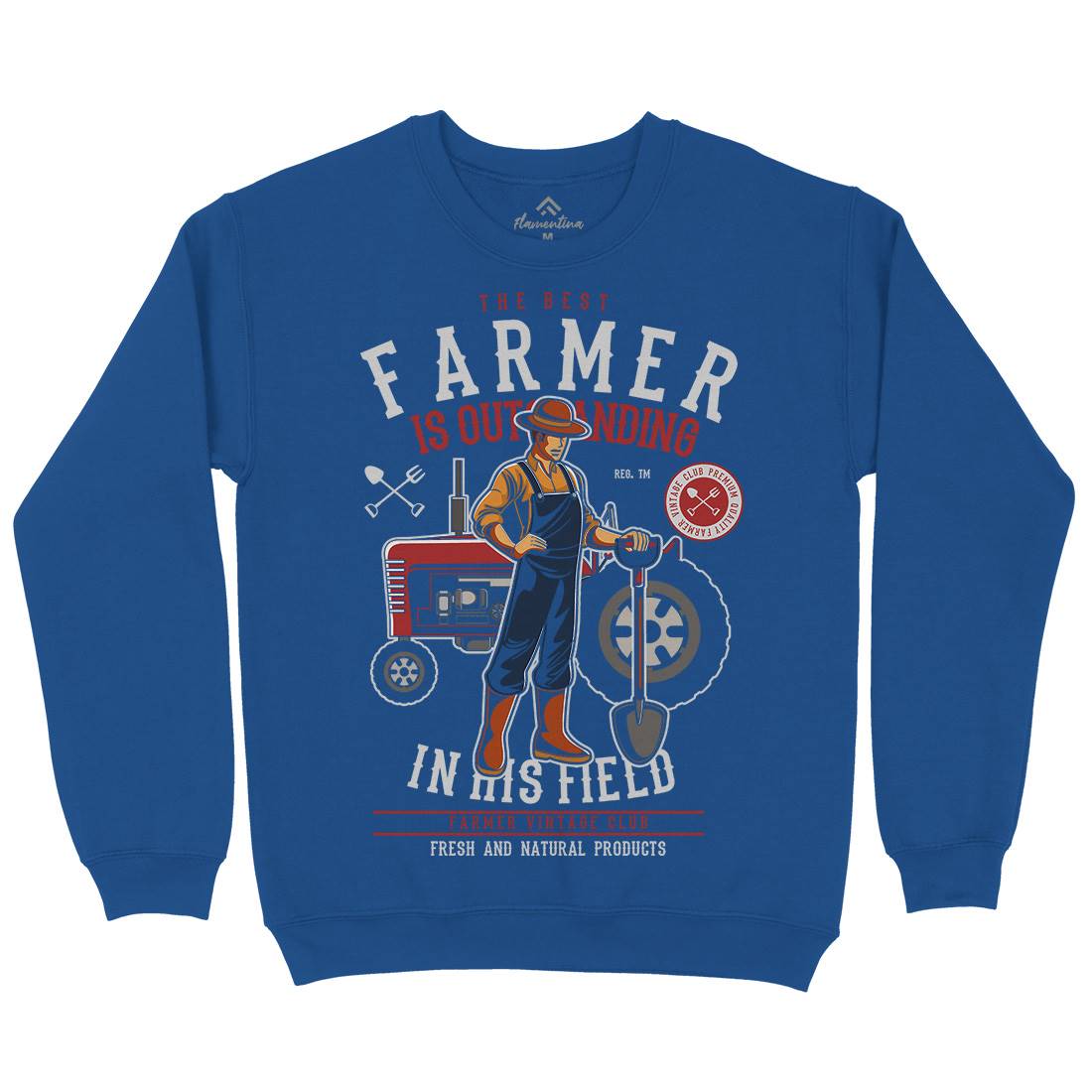 Farmer Mens Crew Neck Sweatshirt Work C348