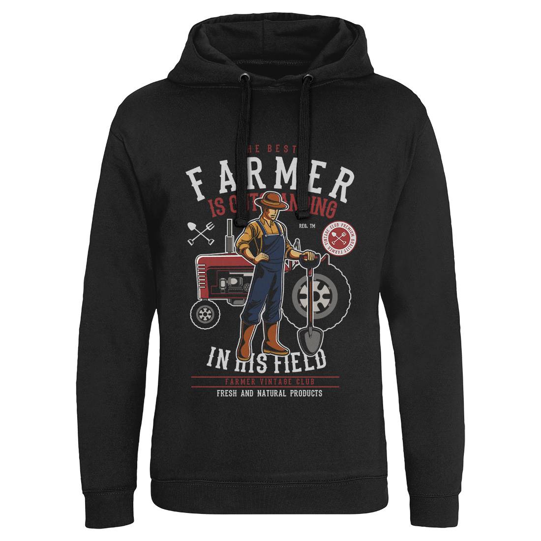 Farmer Mens Hoodie Without Pocket Work C348