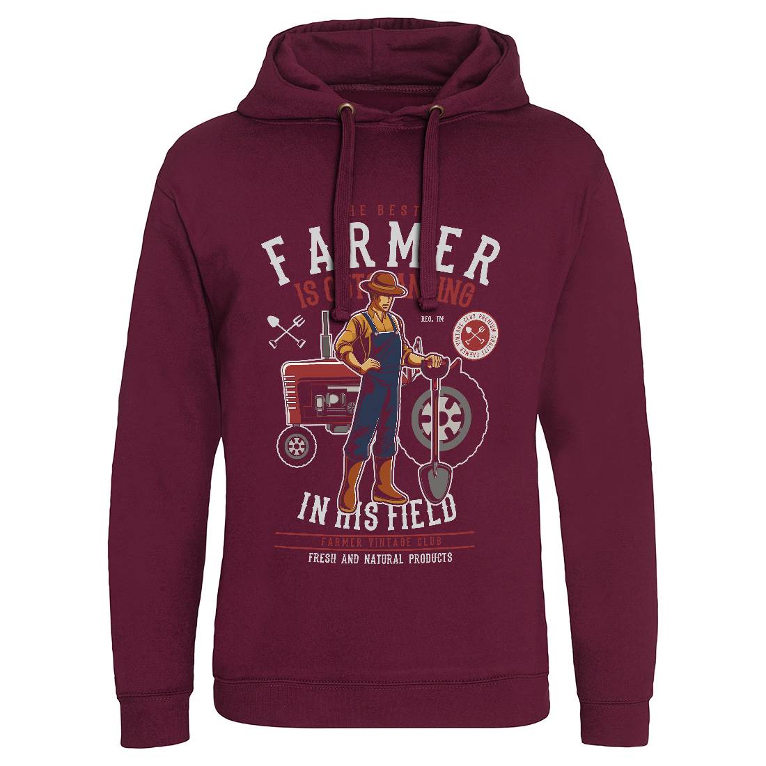 Farmer Mens Hoodie Without Pocket Work C348