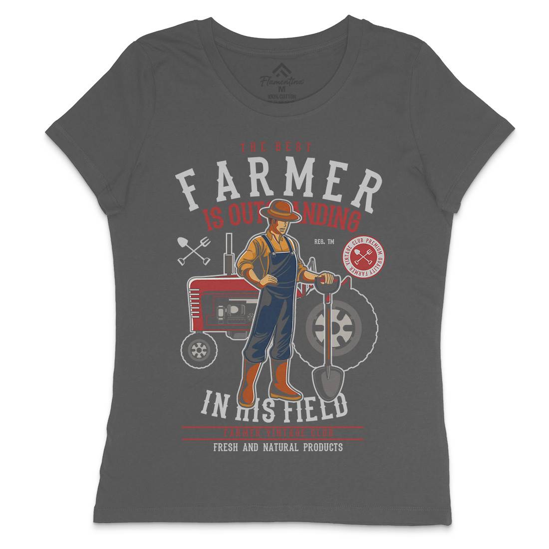 Farmer Womens Crew Neck T-Shirt Work C348