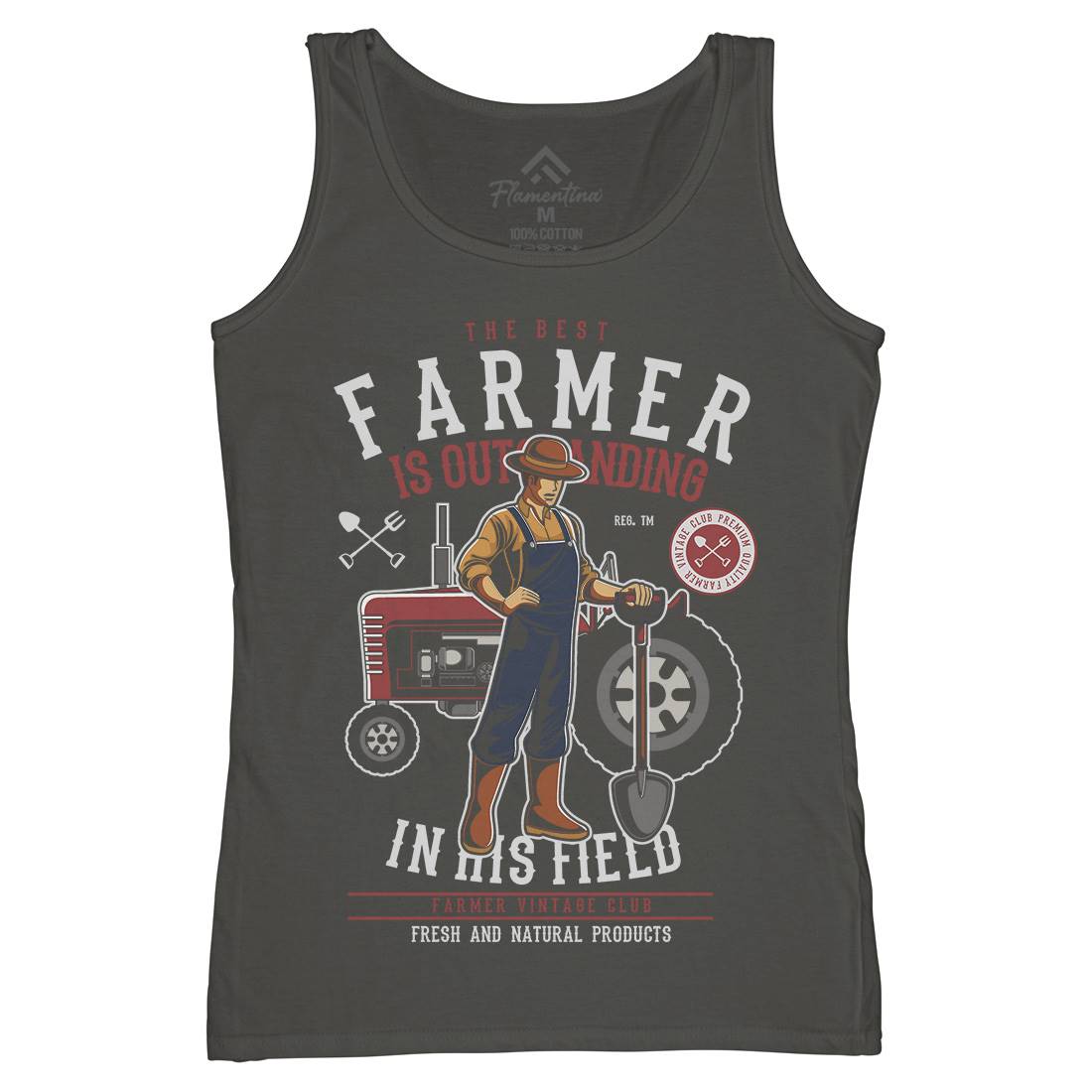 Farmer Womens Organic Tank Top Vest Work C348