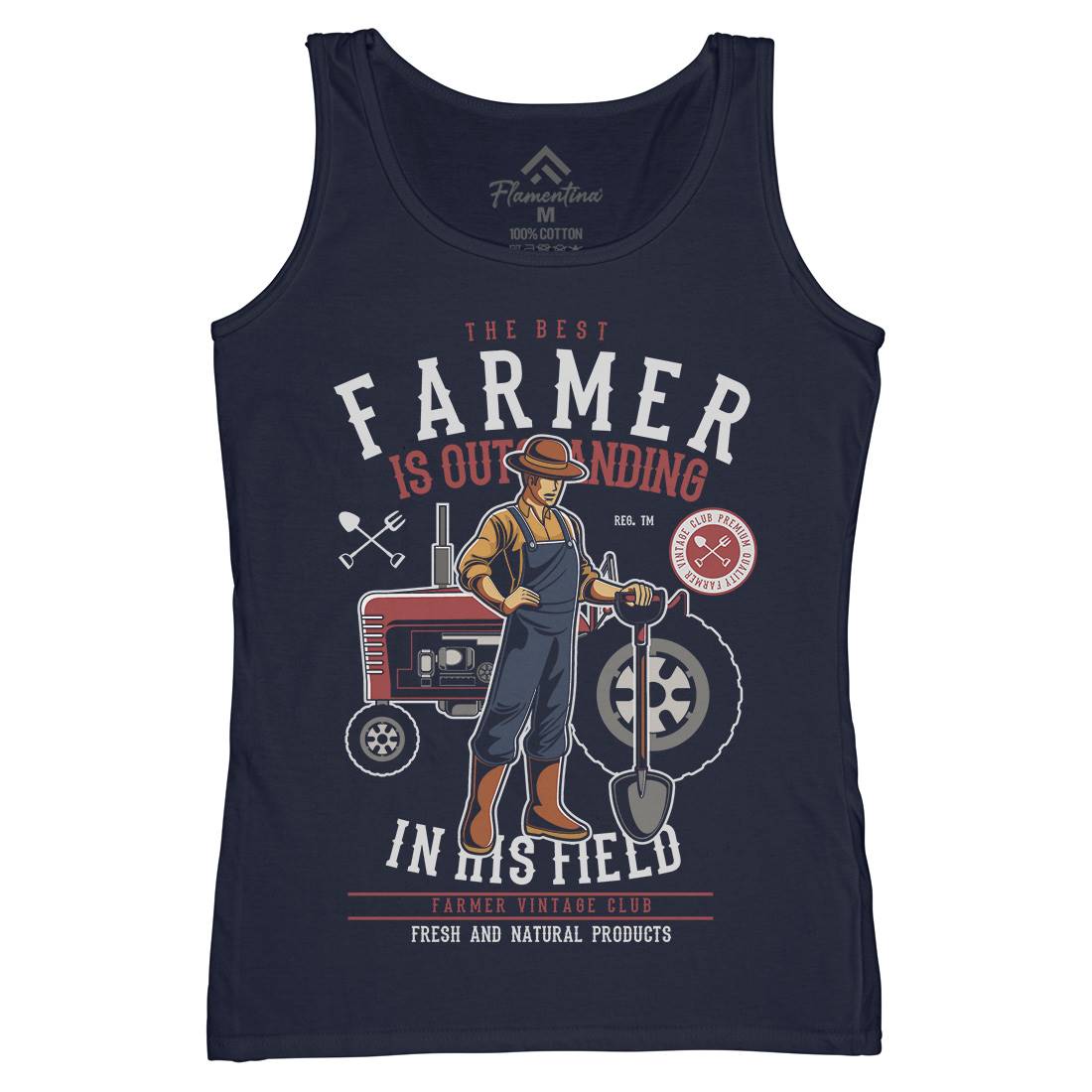 Farmer Womens Organic Tank Top Vest Work C348
