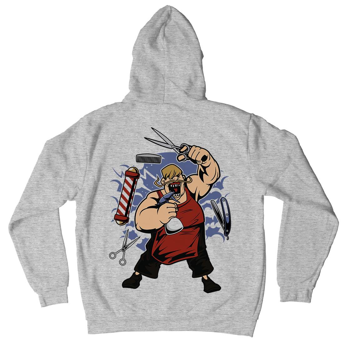 Fat Mens Hoodie With Pocket Barber C349
