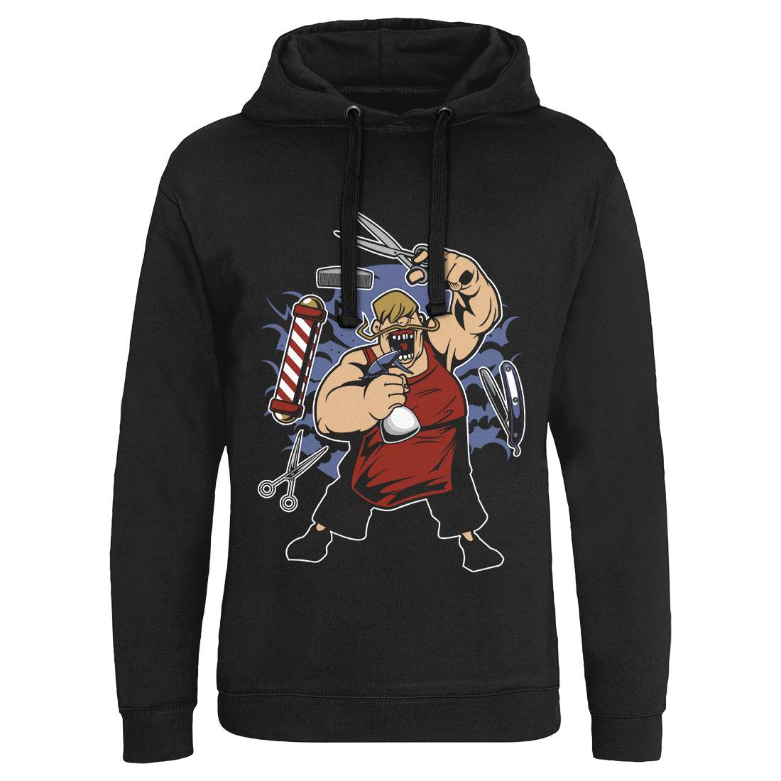 Fat Mens Hoodie Without Pocket Barber C349