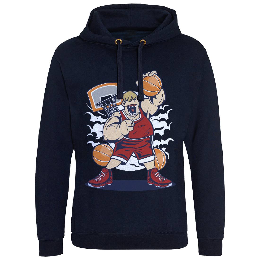 Fat Basketball Player Mens Hoodie Without Pocket Sport C350