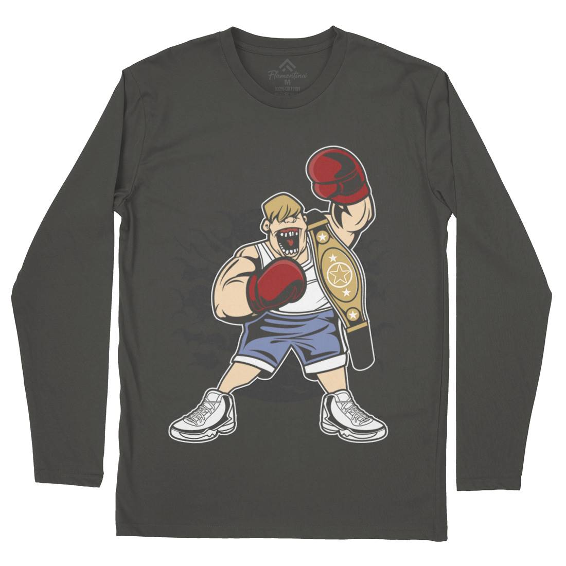 Fat Boxer Mens Long Sleeve T-Shirt Sport C351