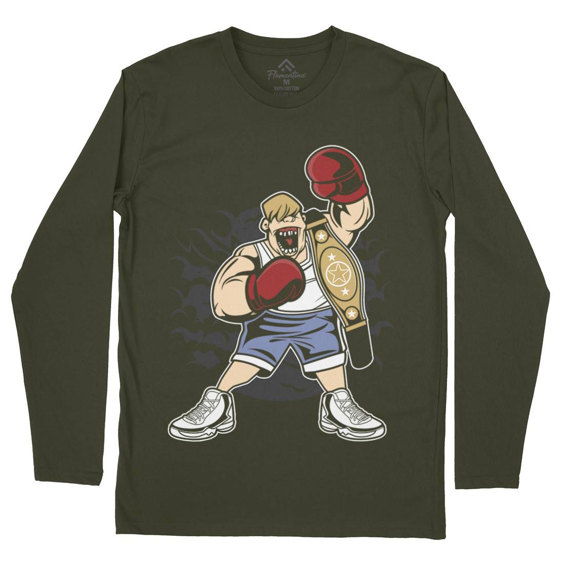 Fat Boxer Mens Long Sleeve T-Shirt Sport C351