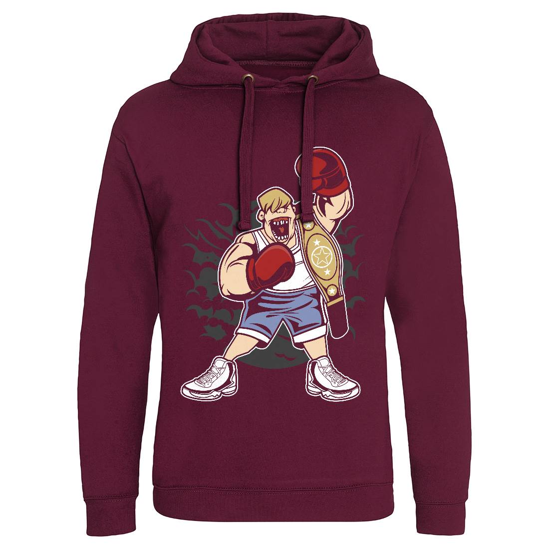Fat Boxer Mens Hoodie Without Pocket Sport C351