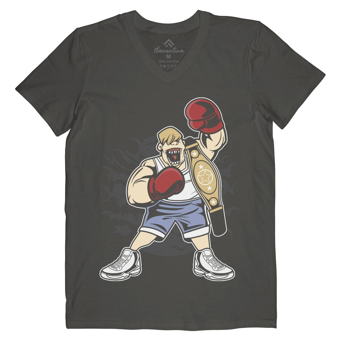 Fat Boxer Mens V-Neck T-Shirt Sport C351