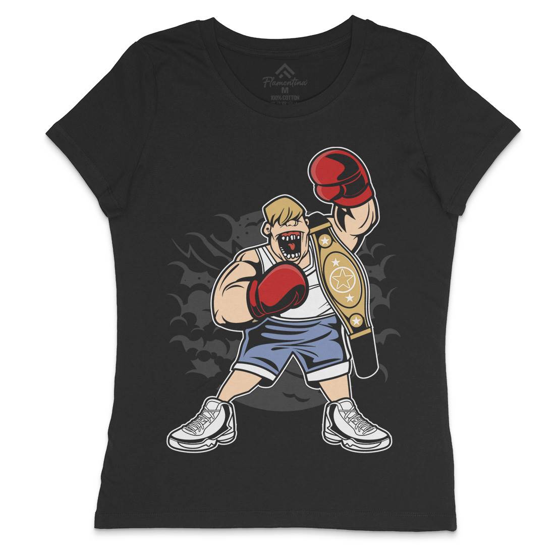 Fat Boxer Womens Crew Neck T-Shirt Sport C351