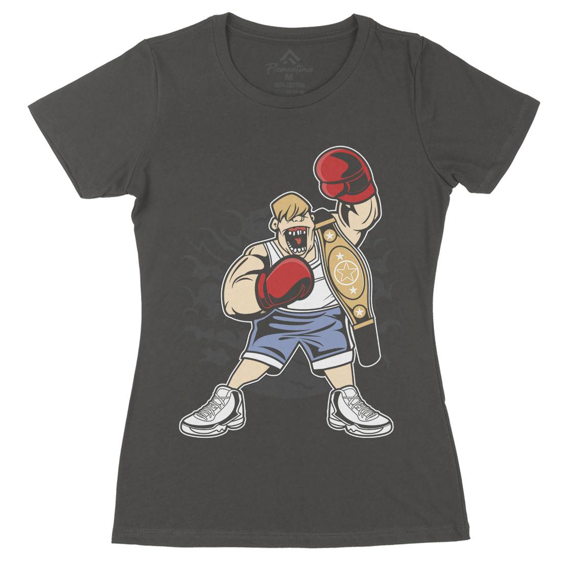 Fat Boxer Womens Organic Crew Neck T-Shirt Sport C351