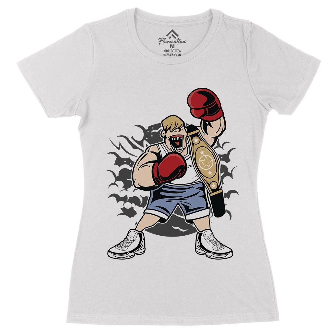 Fat Boxer Womens Organic Crew Neck T-Shirt Sport C351