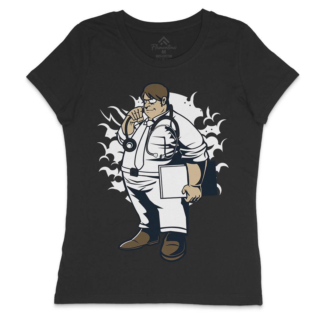 Fat Doctor Womens Crew Neck T-Shirt Work C352