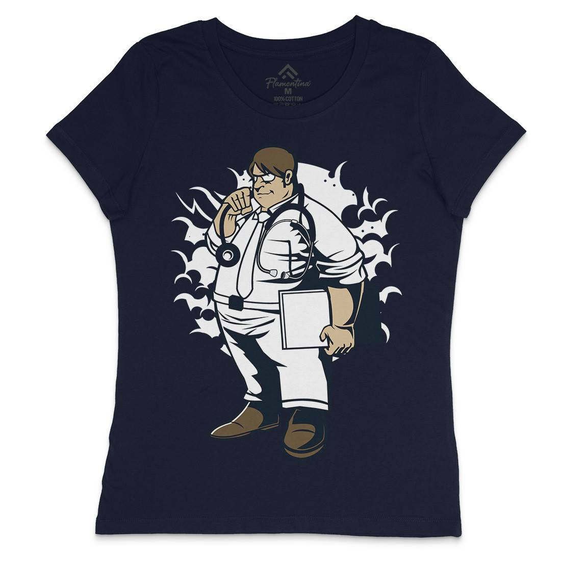 Fat Doctor Womens Crew Neck T-Shirt Work C352