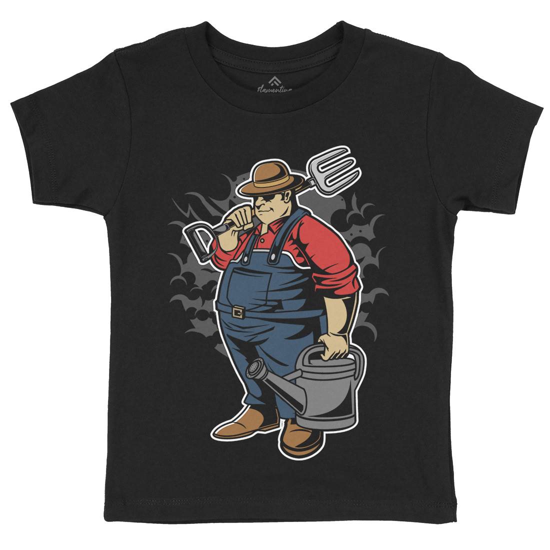 Fat Farmer Kids Organic Crew Neck T-Shirt Work C353