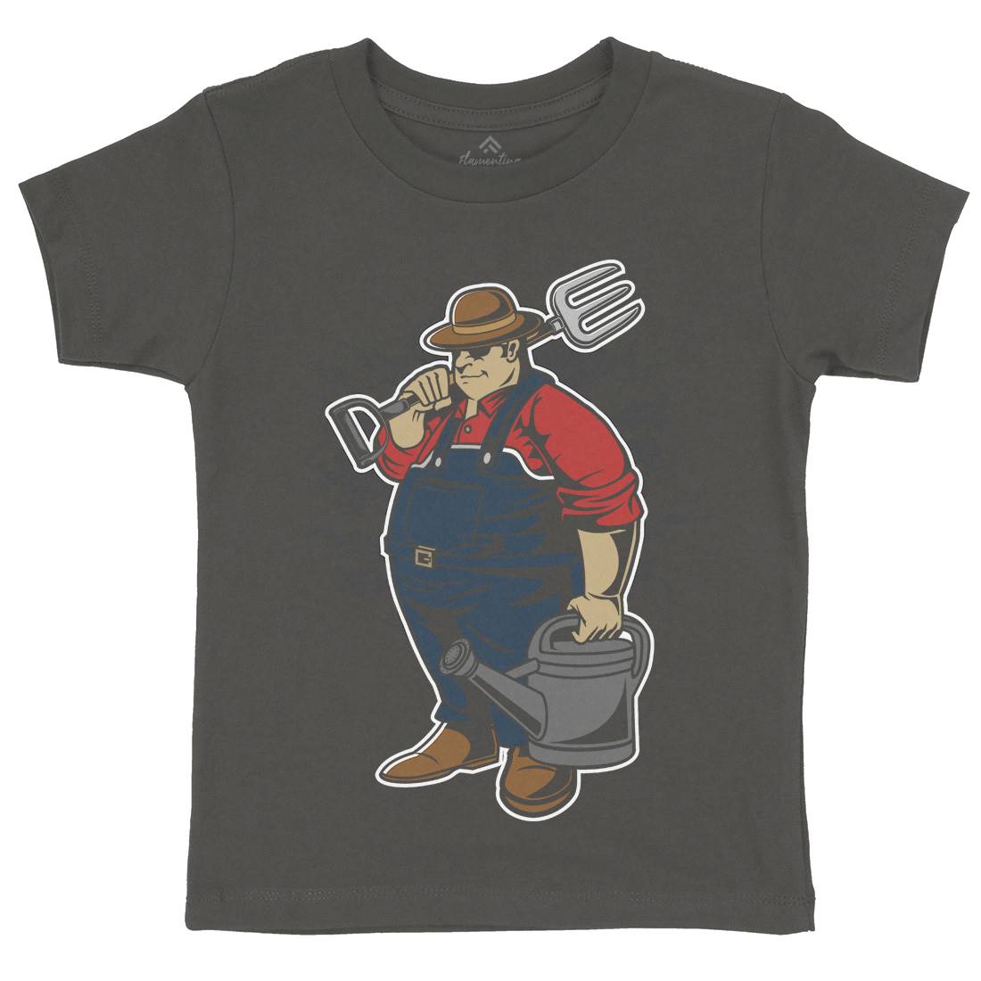 Fat Farmer Kids Crew Neck T-Shirt Work C353