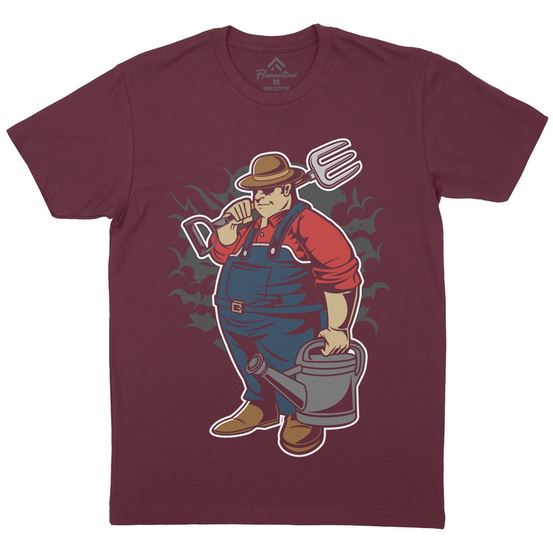 Fat Farmer Mens Crew Neck T-Shirt Work C353