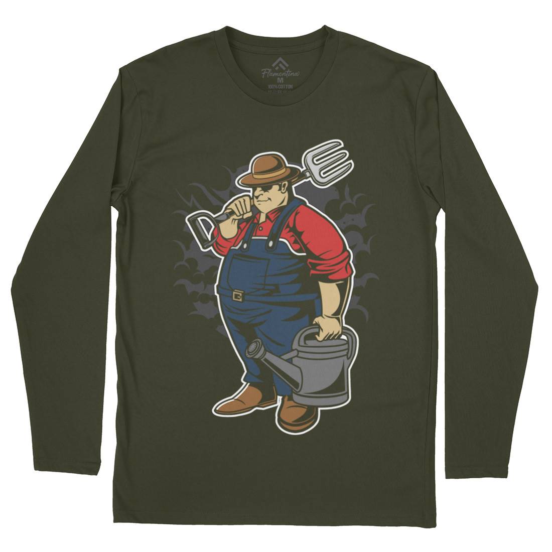 Fat Farmer Mens Long Sleeve T-Shirt Work C353