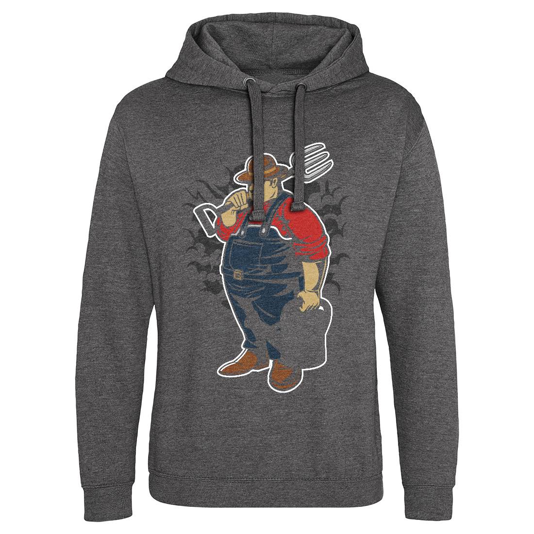 Fat Farmer Mens Hoodie Without Pocket Work C353