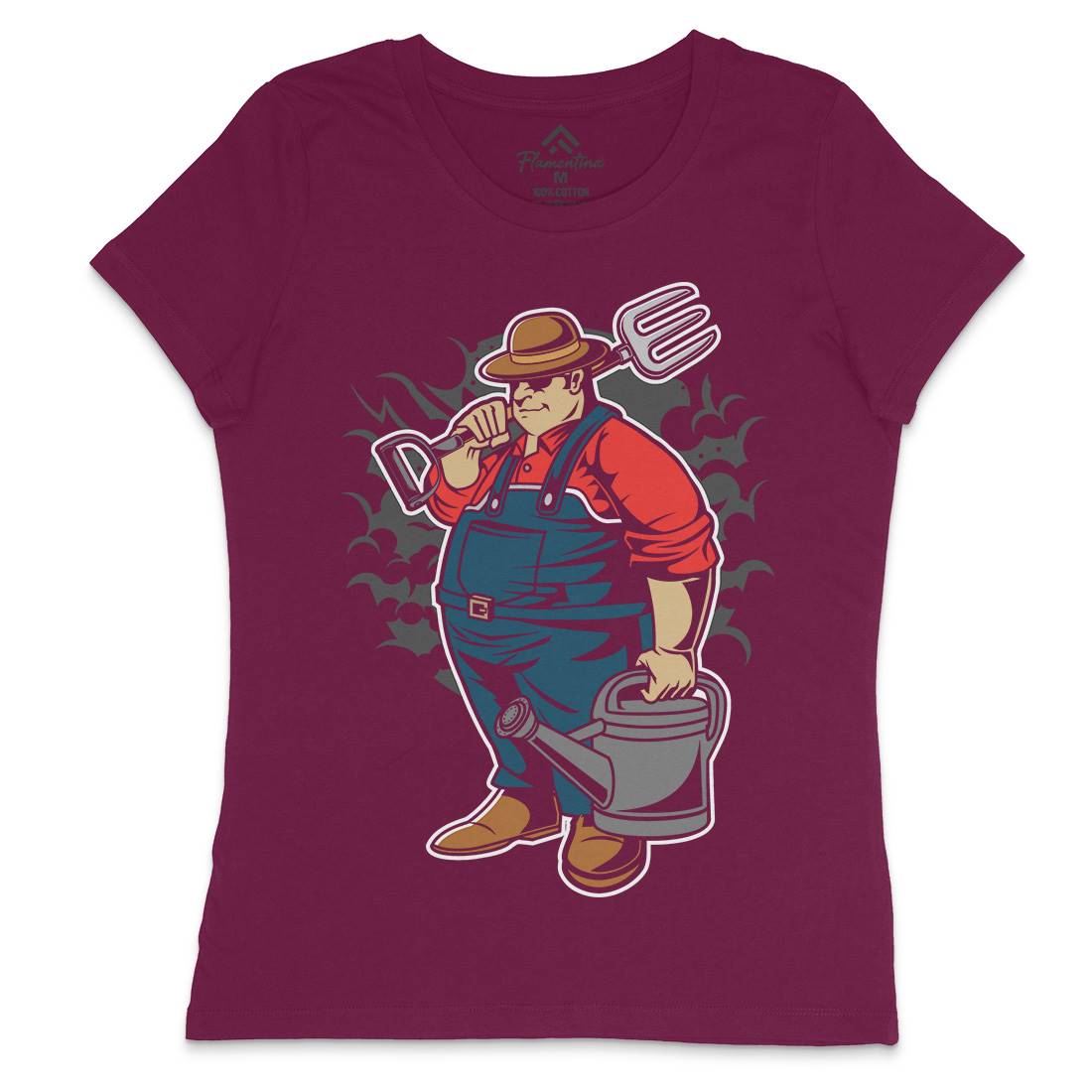 Fat Farmer Womens Crew Neck T-Shirt Work C353