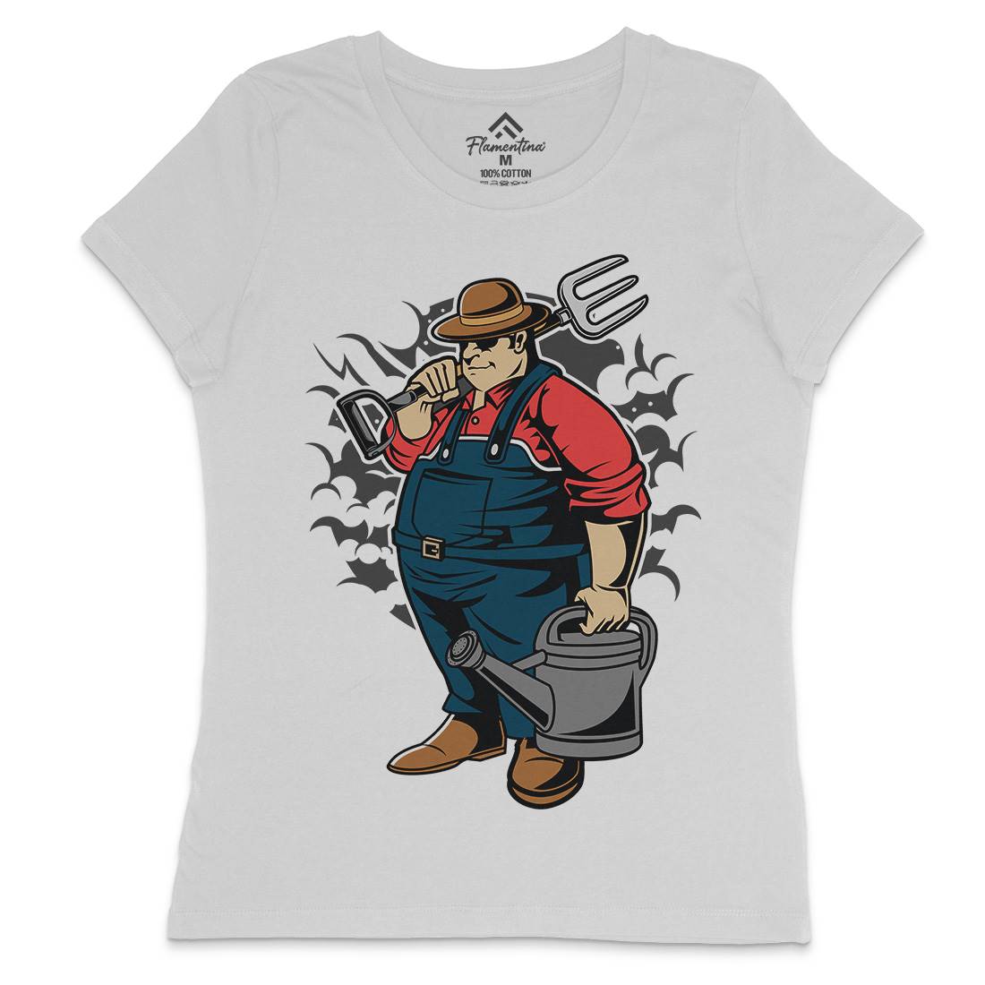 Fat Farmer Womens Crew Neck T-Shirt Work C353