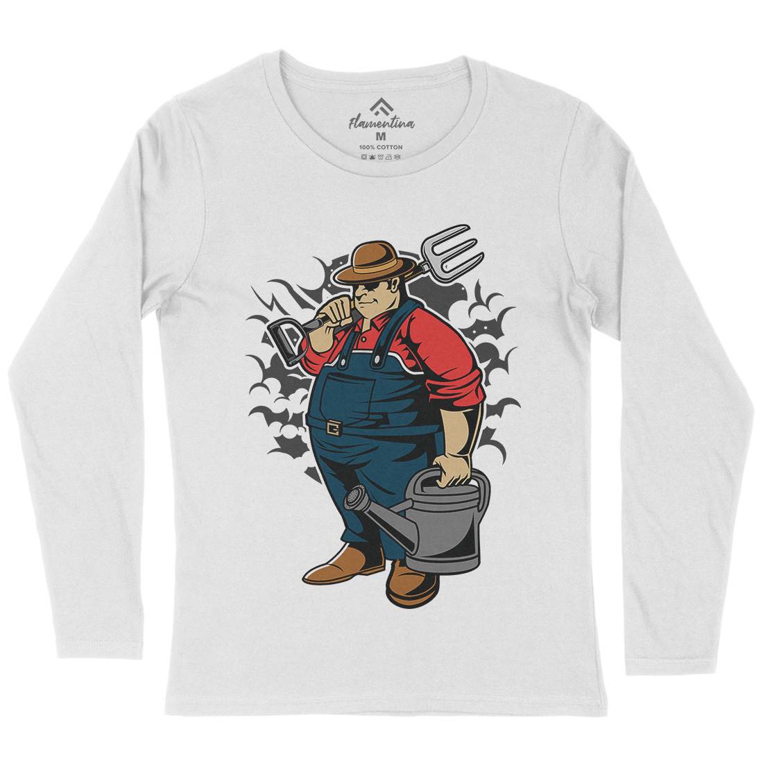 Fat Farmer Womens Long Sleeve T-Shirt Work C353