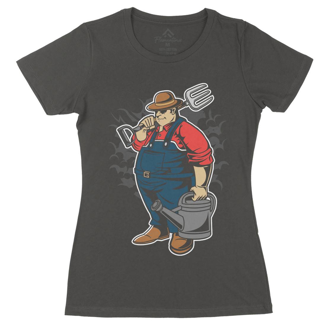 Fat Farmer Womens Organic Crew Neck T-Shirt Work C353