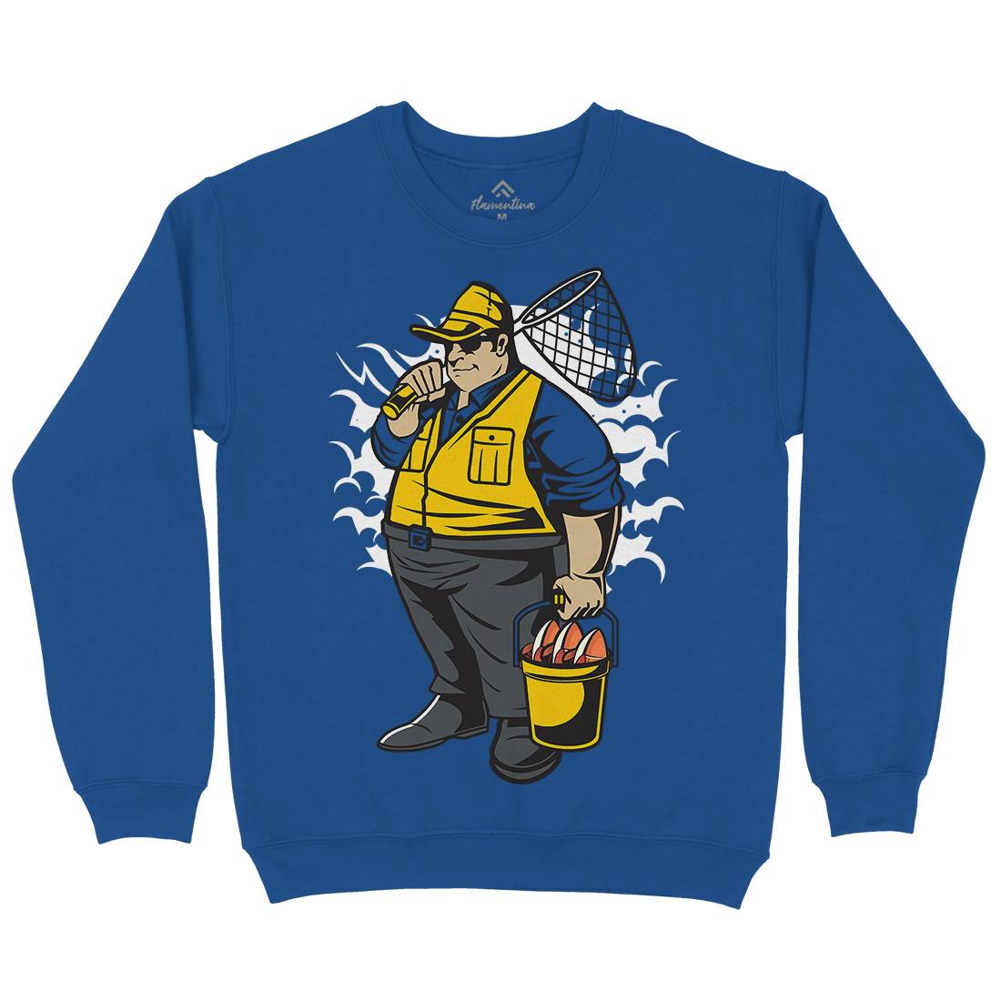 Fat Fisherman Mens Crew Neck Sweatshirt Fishing C354