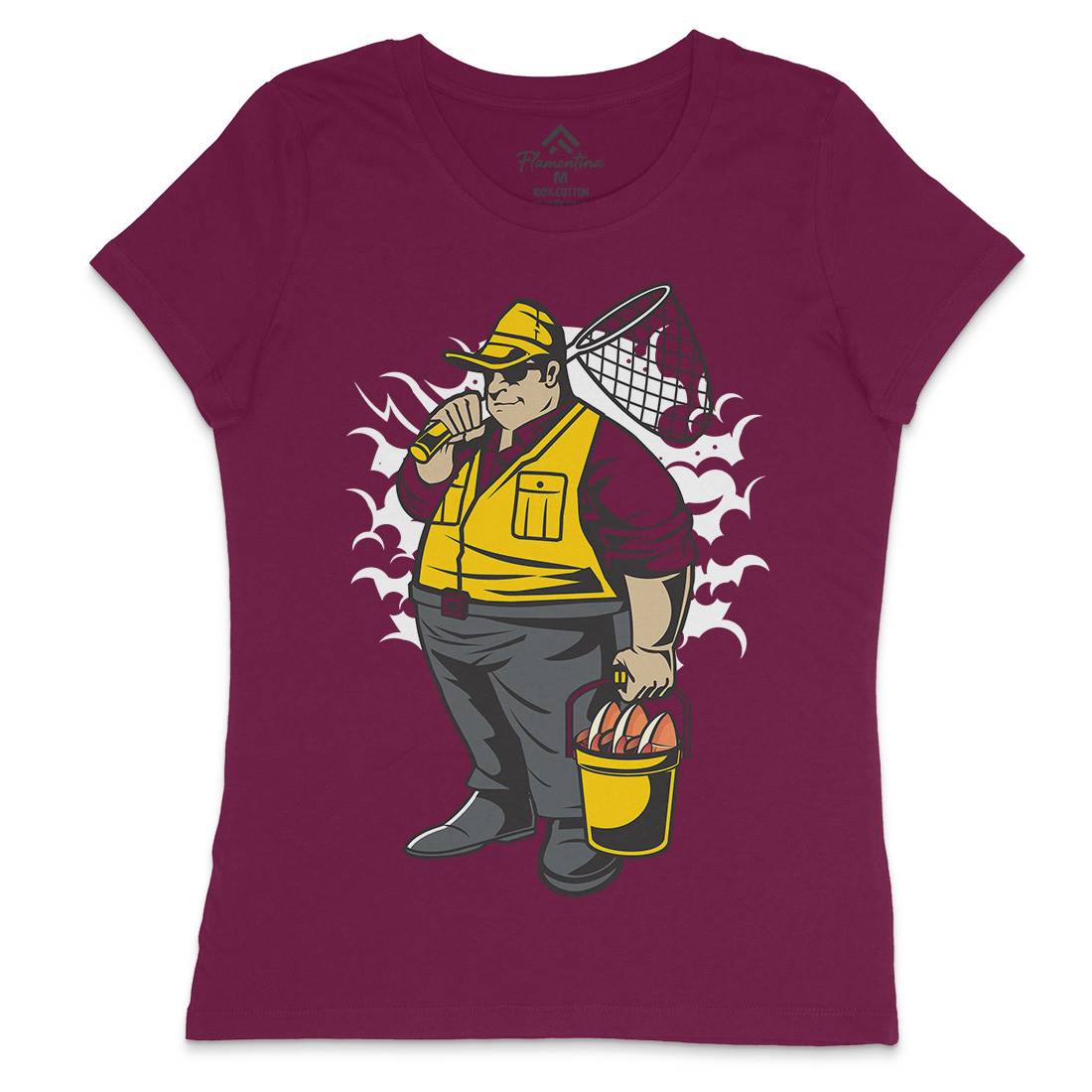 Fat Fisherman Womens Crew Neck T-Shirt Fishing C354