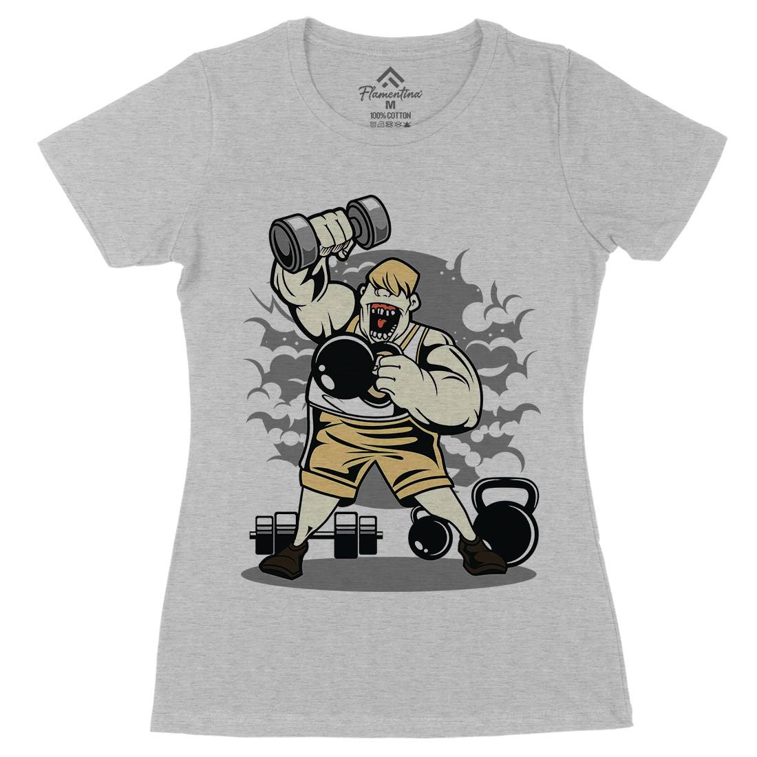Fat Fitness Womens Organic Crew Neck T-Shirt Gym C355