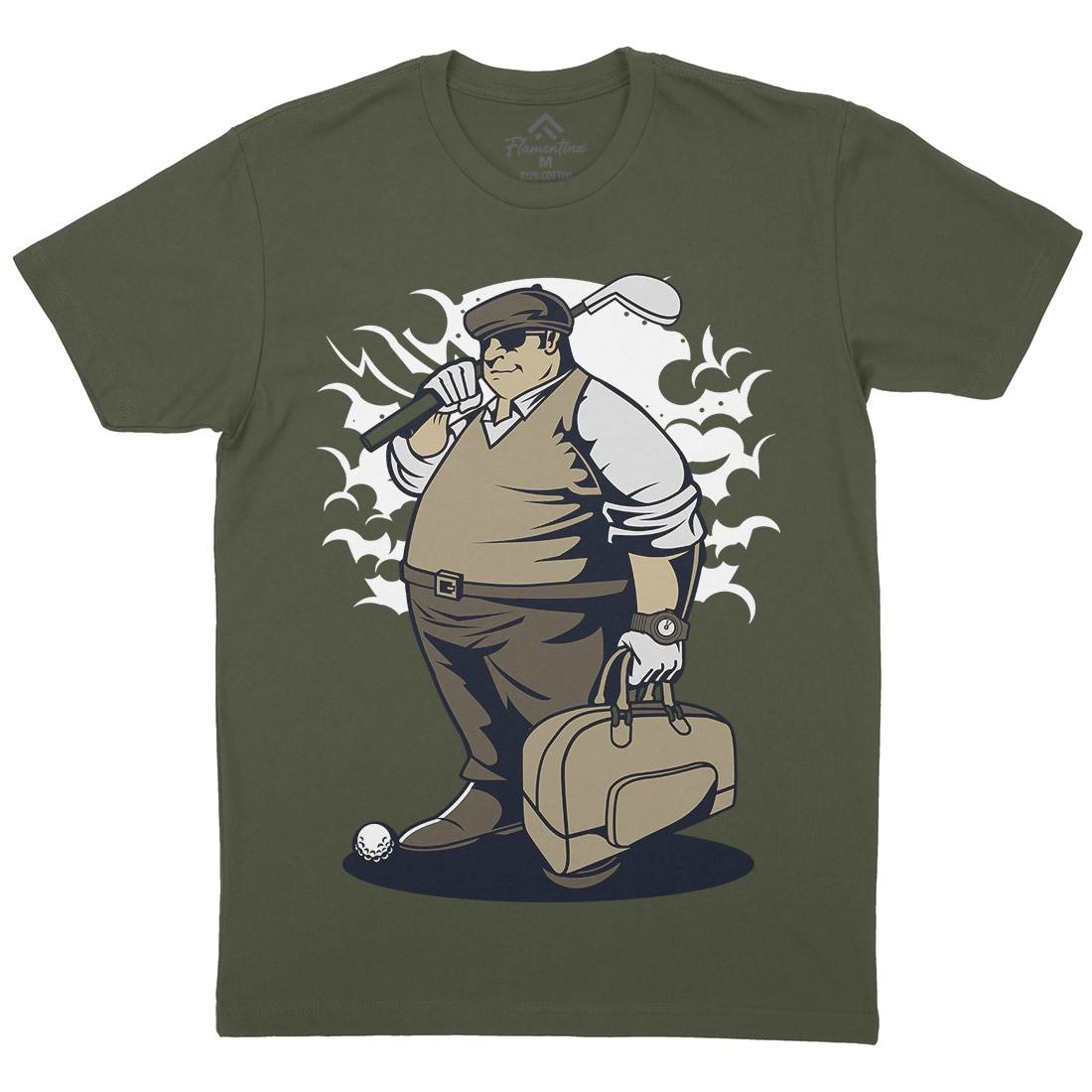 Fat Golfer Mens Crew Neck T-Shirt Sport C356