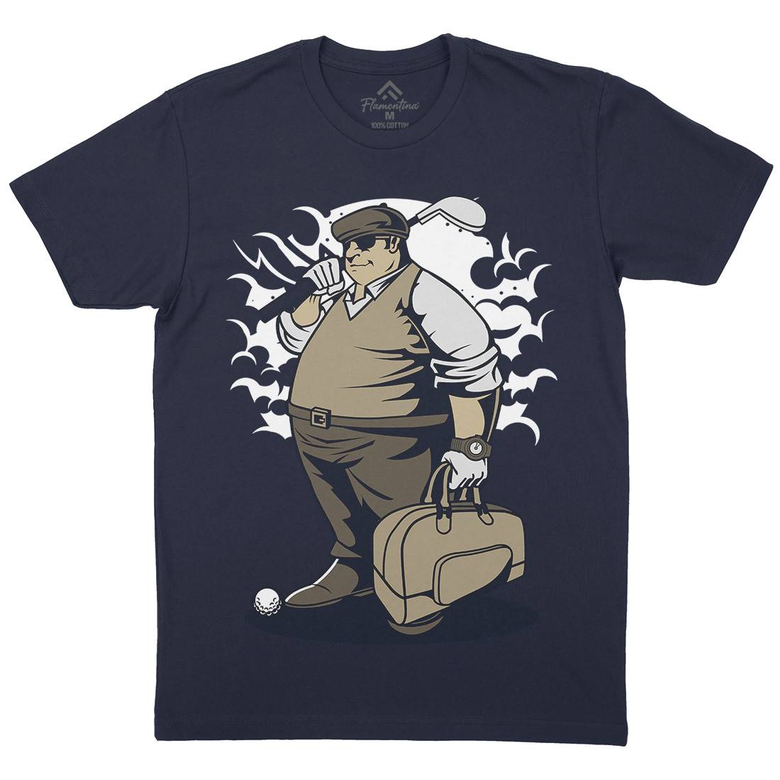 Fat Golfer Mens Crew Neck T-Shirt Sport C356